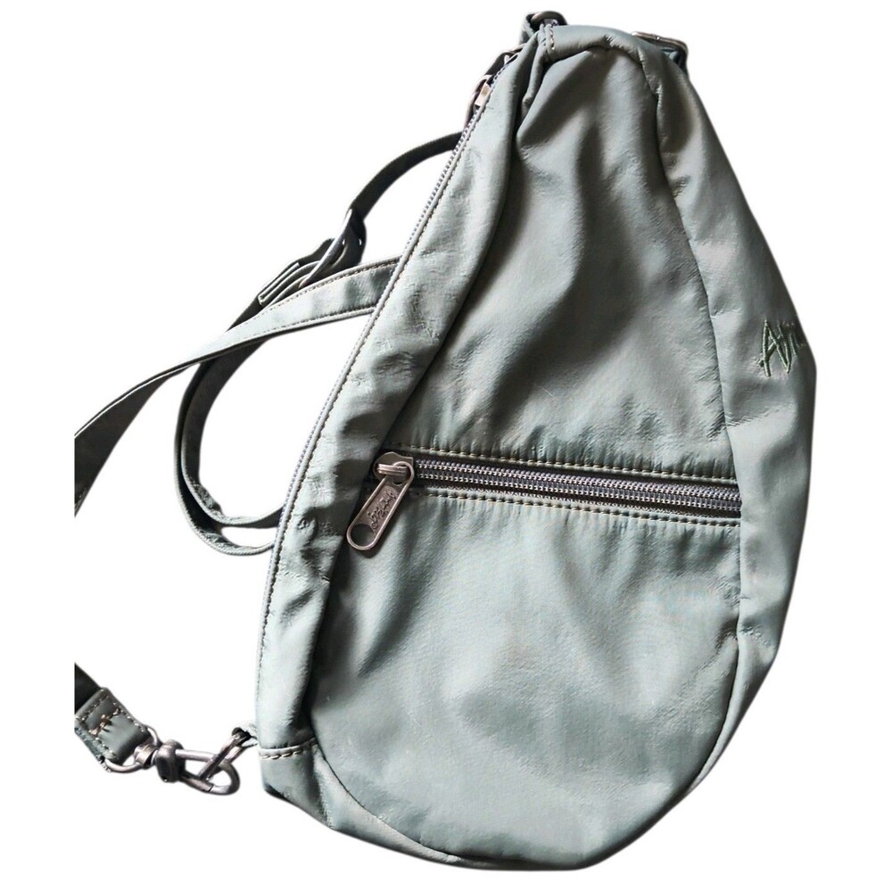 AmeriBag Crossbody Mini Purse Teardrop Adjustable Strap Healthy Back Bag green